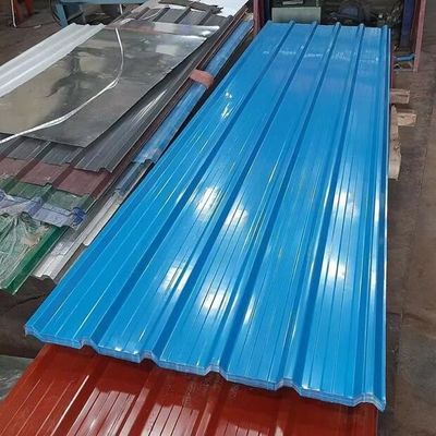 ซื้อ แผ่นหลังคาเคลือบสีลูกฟูกสังกะสี 750mm-1500mm แผ่นหลังคาเหล็ก online manufacture